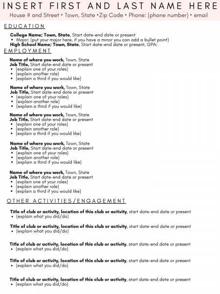 Resume Template