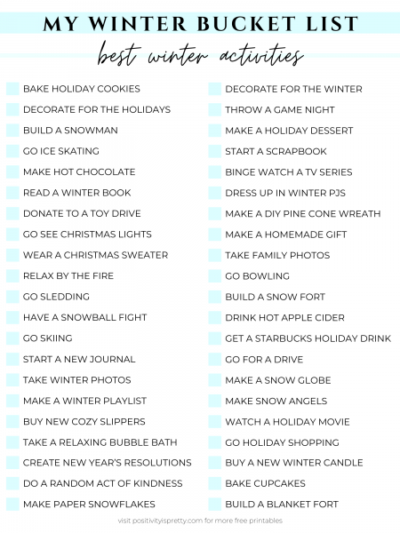 winter bucket list