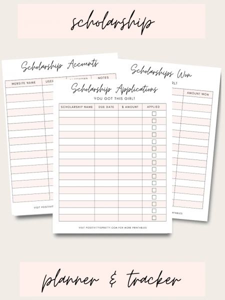 cover for scholarship tracker