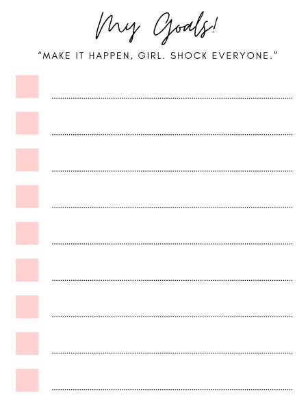 my goals updated